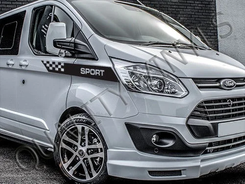 Per 2 Pz/Paia Ford Transit Custom Sport Decalcomanie Side Racing Stripes Adesivi Grafici Rs242