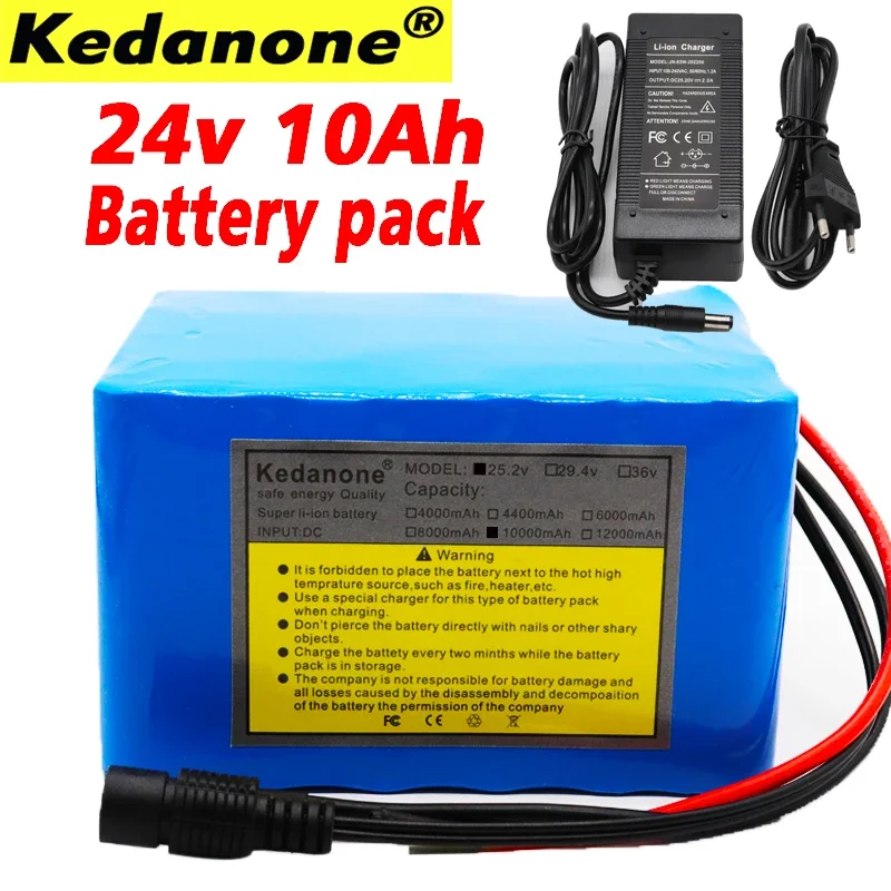 Batteria 24V 10Ah 6 S5P 18650 Batteria Agli Ioni Di Litio 25.2V 10000Mah Elektrische Fiets Bromfiets Batterie 24V Bateria 24V Litio 18650