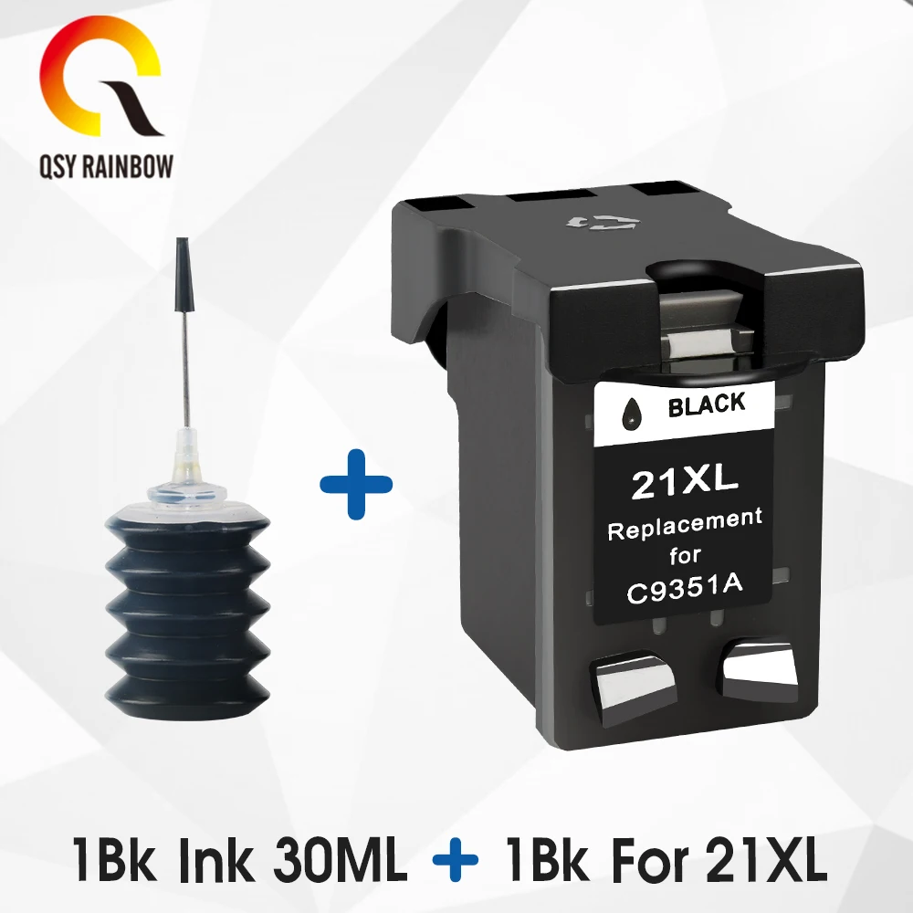 Qsyrainbow Cartuccia D'Inchiostro 21Xl Rigenerata Per Hp 21 Per Hp 21Xl Per Cartuccia Hp F4180 Deskjet 3910 3915