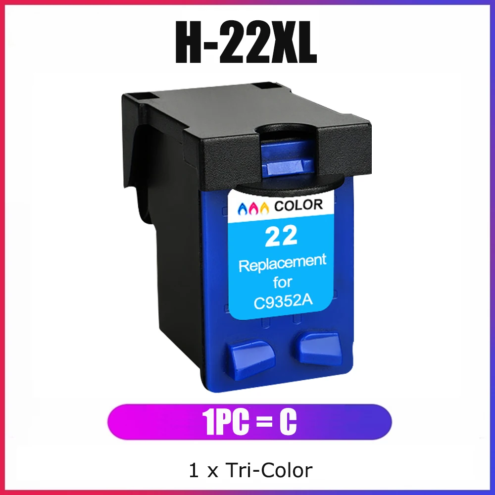 Compatibile Tricolore Yc 22Xl Per Hp 22 Xl 22Xl Deskjet F2120 F2280 F390 F4180 F335 F375 F4180 F4190 D1460 Psc 1415 Officejet 4355