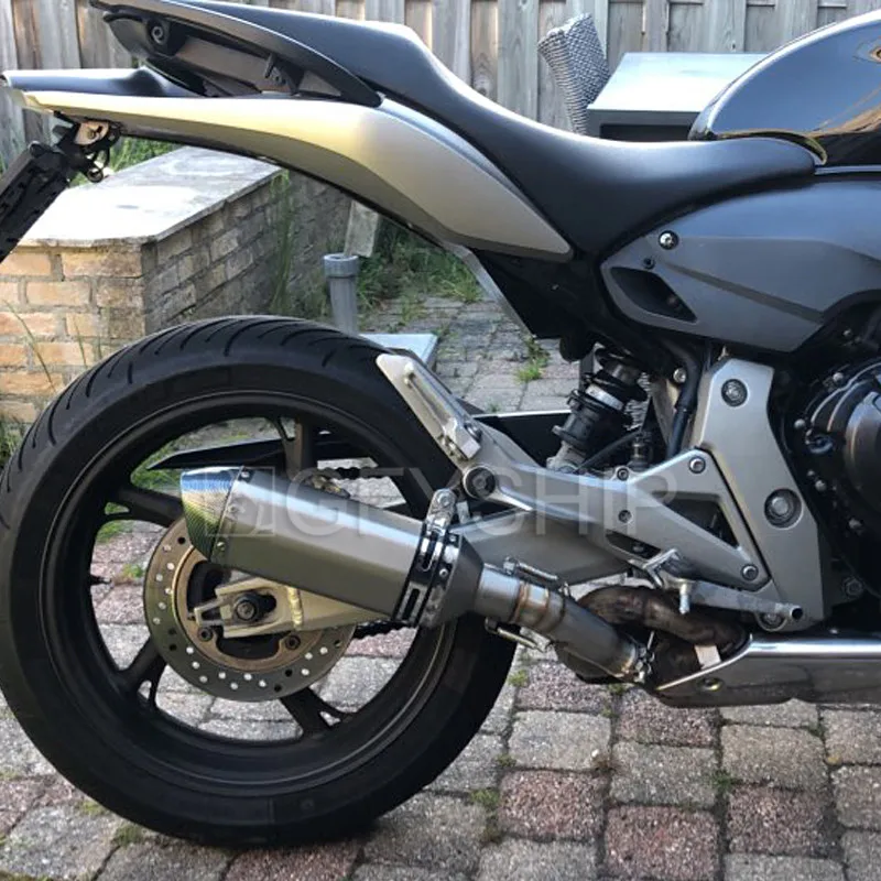 Moto Per Honda Hornet 600 2007 - 2013 Hornet Cb600F Cbr 600F 07-13 Hornet 600 Escape Marmitta Di Scarico E Sistema Di Tubi Di Collegamento