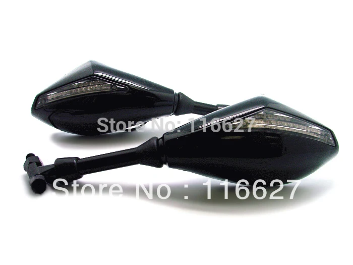 Per Ducati Yamaha Kawasaki B M W Standard/Naked Bike Black Integrated Led Indicatori Di Direzione Specchi