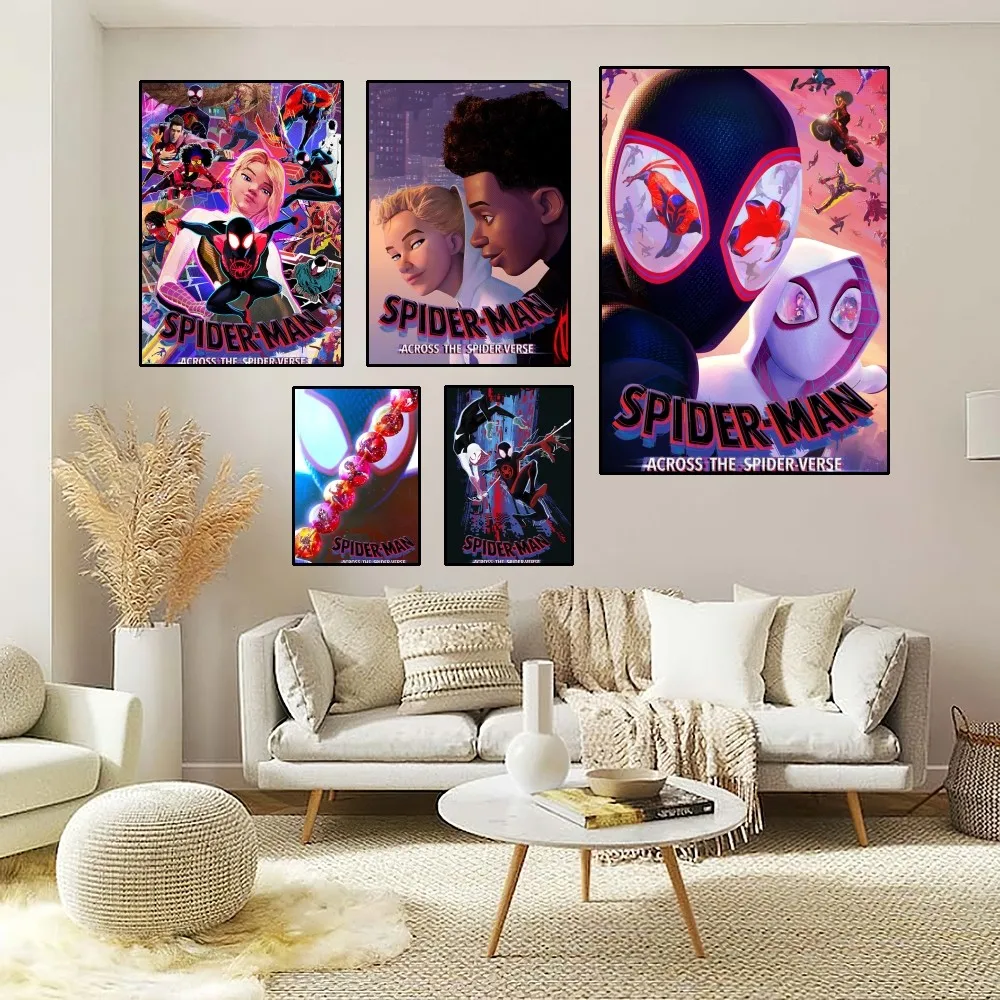 S-Spider-Man Attraverso S-Spider-Verse Poster Home Room Decor Estetica Art Wall Painting Stickers