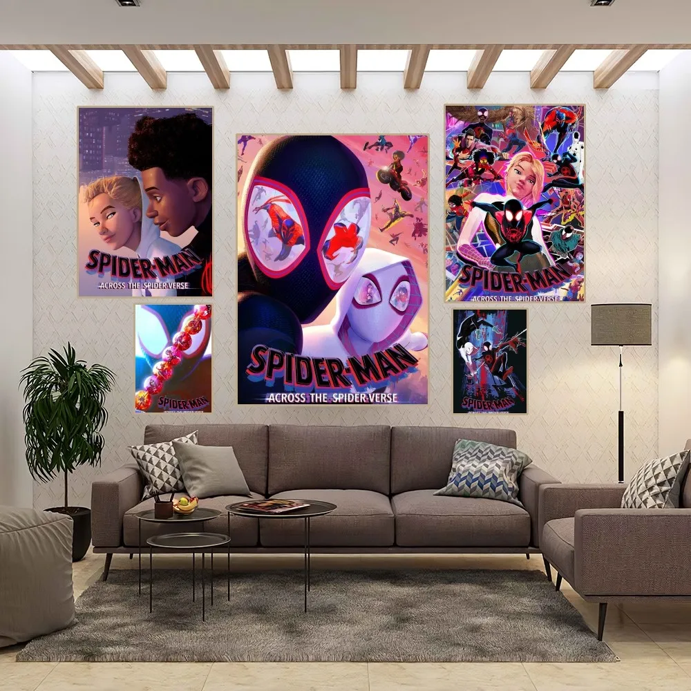 S-Spider-Man Attraverso S-Spider-Verse Poster Home Room Decor Estetica Art Wall Painting Stickers