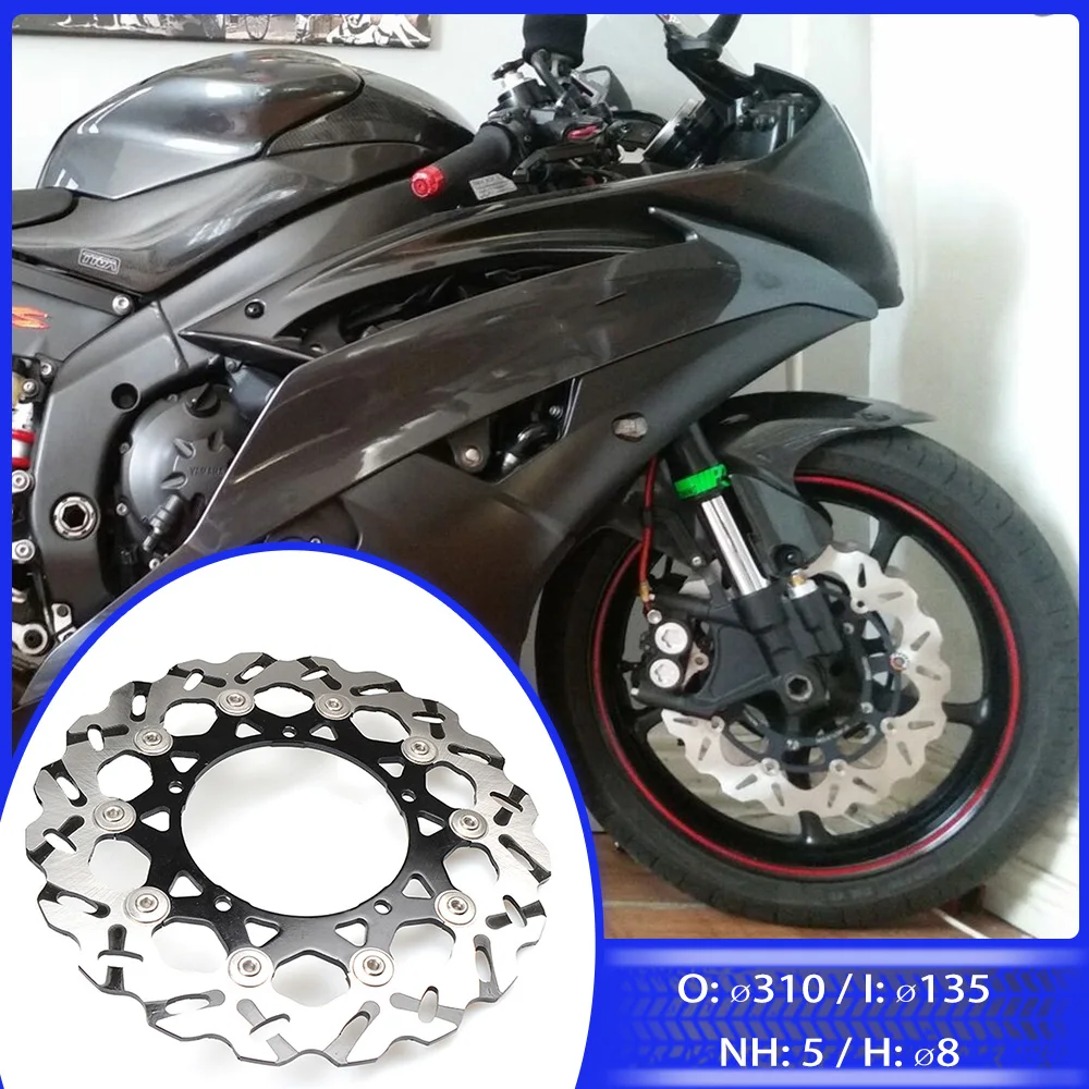 310Mmmotorcycle Front Brake Disc Plate Brake Rotors For Yamaha Yzf 1000 R1 Yzfr1 Yzf-R1 1000 Yzf600 Yzf 600 R6 Yzf-R6 2007-2013