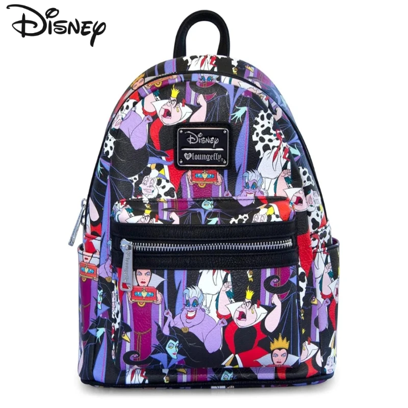 Originale Loungefly Disney Cattivo Maleficent The Evil Queen Cruella Kawaii Zaini Da Donna In Pelle Pu Mini Borse Da Scuola Regali
