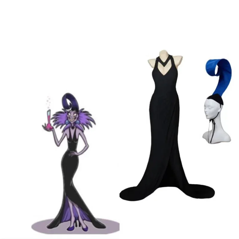 Yzma Costume Cosplay Cappello Con Vestito Yzma Copricapo Imperatore New Groove Cosplay Cattivo