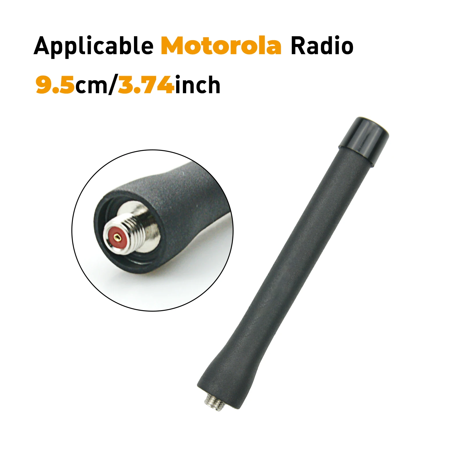 Motorola 400Mhz Robusta Antenna Corta 9.5Cm Uhf 400-520Mhz Antenna Per Motorola Ht1000 Mts2000 Radio Bidirezionale Portatile 400-520Mhz