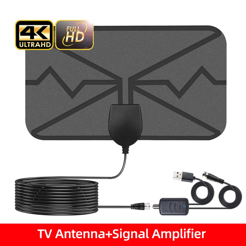 Kebidumei Antenna Tv Antenna Digitale Hdtv 4K Interni Interni Hd Amplificatore Ad Alto Guadagno Ricevitore Satellitare Antenna Miglia