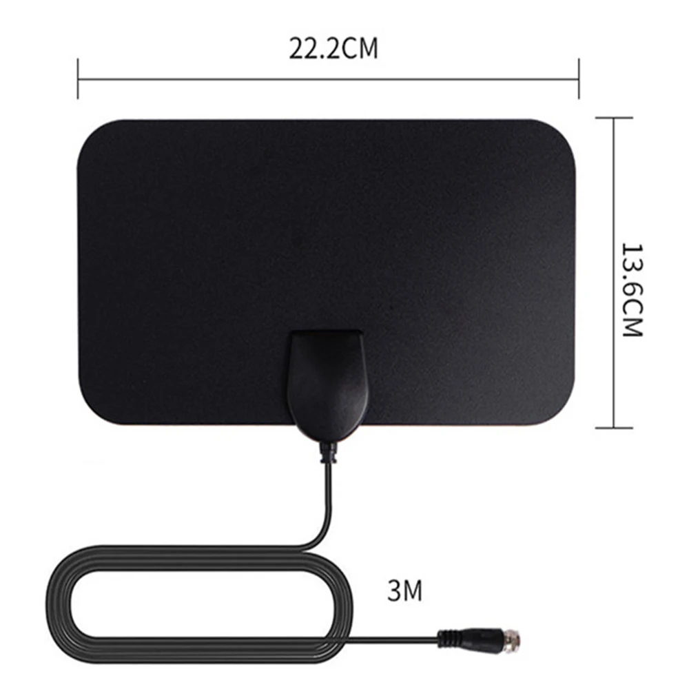 Antenna Tv Digitale Hdtv Indoor 1080P 150 Mile Range Antenna Hdtv Amplificatore Di Segnale Staccabile Coassiale Design Piatto