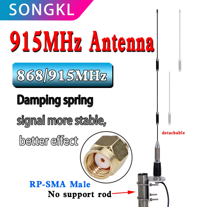 Lora 868Mhz Antenna 915Mhz Omnidirezionale In Acciaio Inox 10Dbi Antenna Monitoraggio Esterno Ripetitore Uhf Iot Rfid Lora Antenna