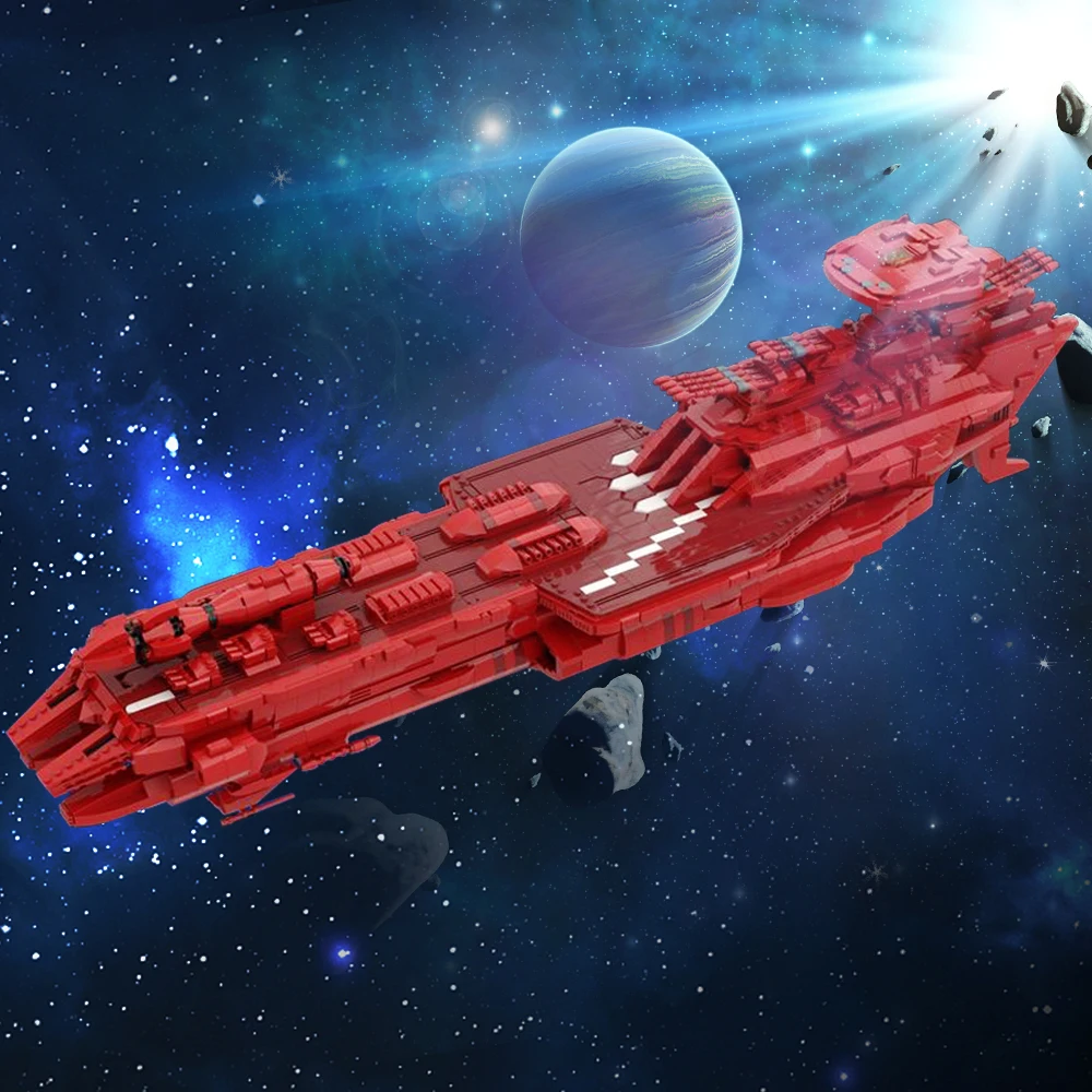Moc Space Battleship Yamato Battle Carrier Building Blocks Modello Space Battleship Yamato Ship Mattoni Fai Da Te Navi Giocattoli Per Bambini Regali