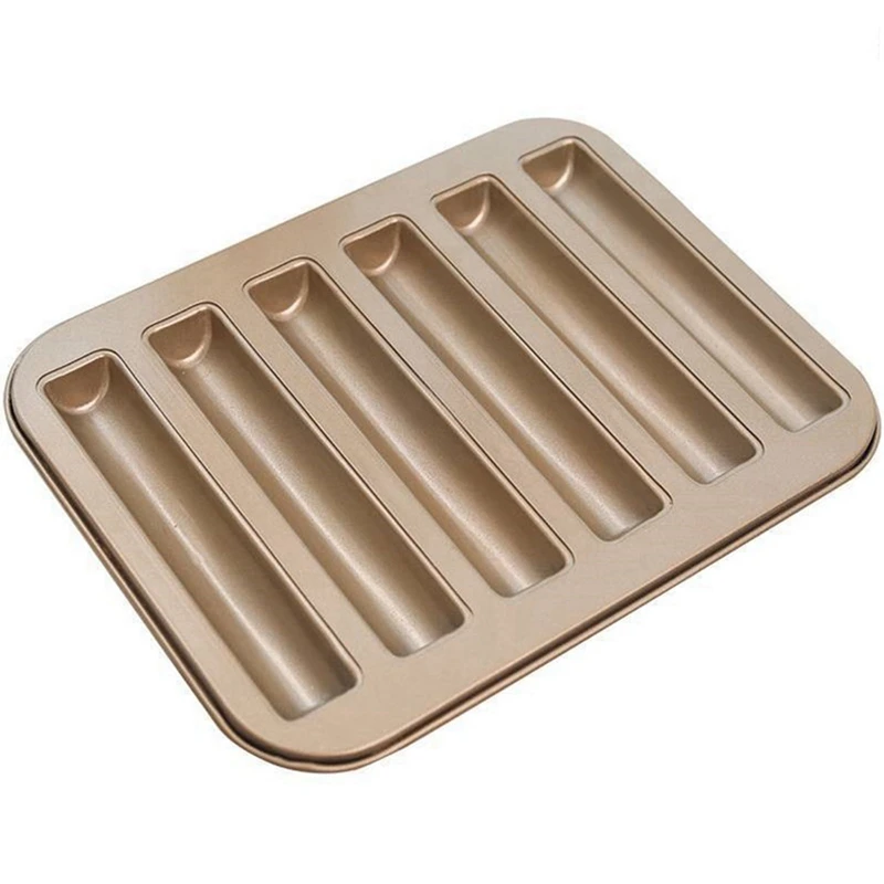 Teglia Da Forno Per Biscotti In Acciaio Al Carbonio Breadstick Biscotti Ladyfinger Small Muffin Cupcake Tin Tray