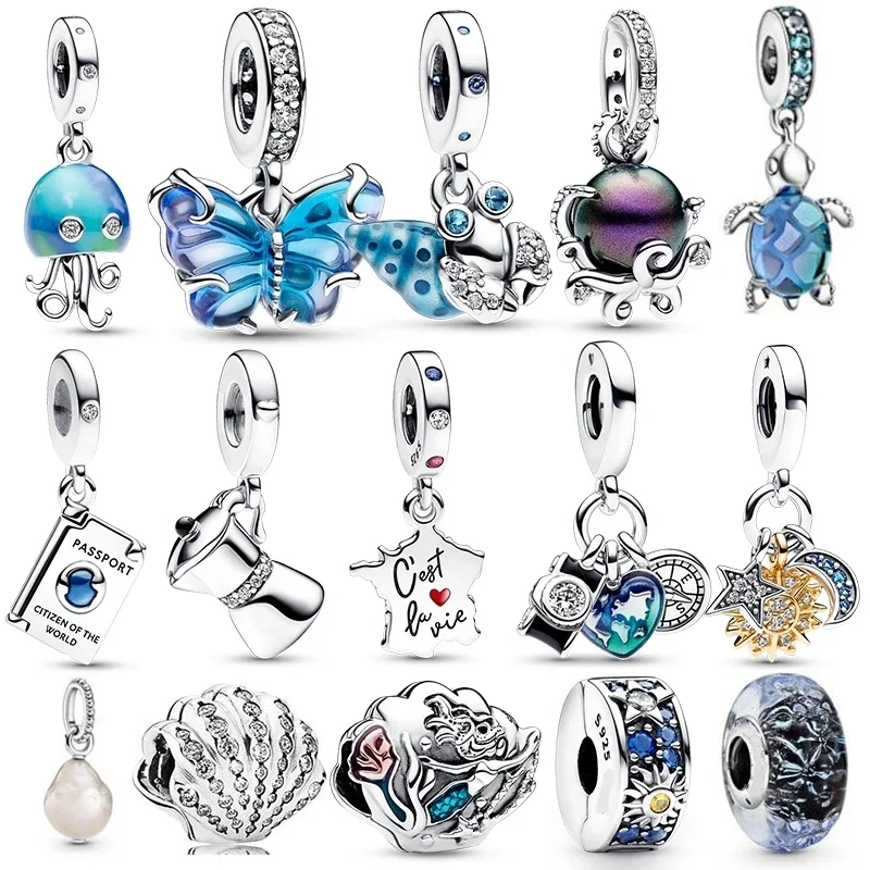 Summer Ocean New In The Little Mermaid Ariel 925 Sterling Silver Charms Beads Fit Original Pandora Bracciale Gioielli Fai Da Te Regali