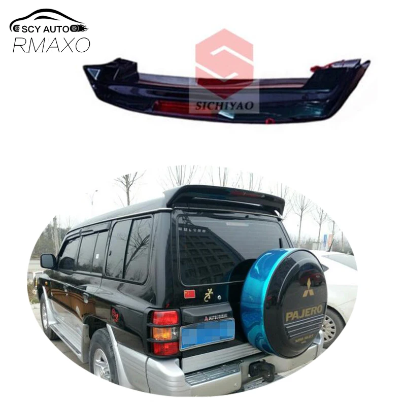 Per Mitsubishi Pajero V33 Spoiler 2001-2005 V33 Spoiler Materiale Abs Di Alta Qualità Car Rear Wing Primer Colore Spoiler Posteriore