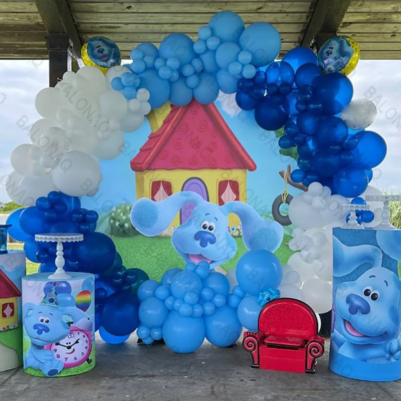 1Set Blues Plughts Balloon Girls Happy Birthday Party Supplies Decor Blue Dogs 32 Pollici Numero Balloon Baby Shower Supplies Kid Ball