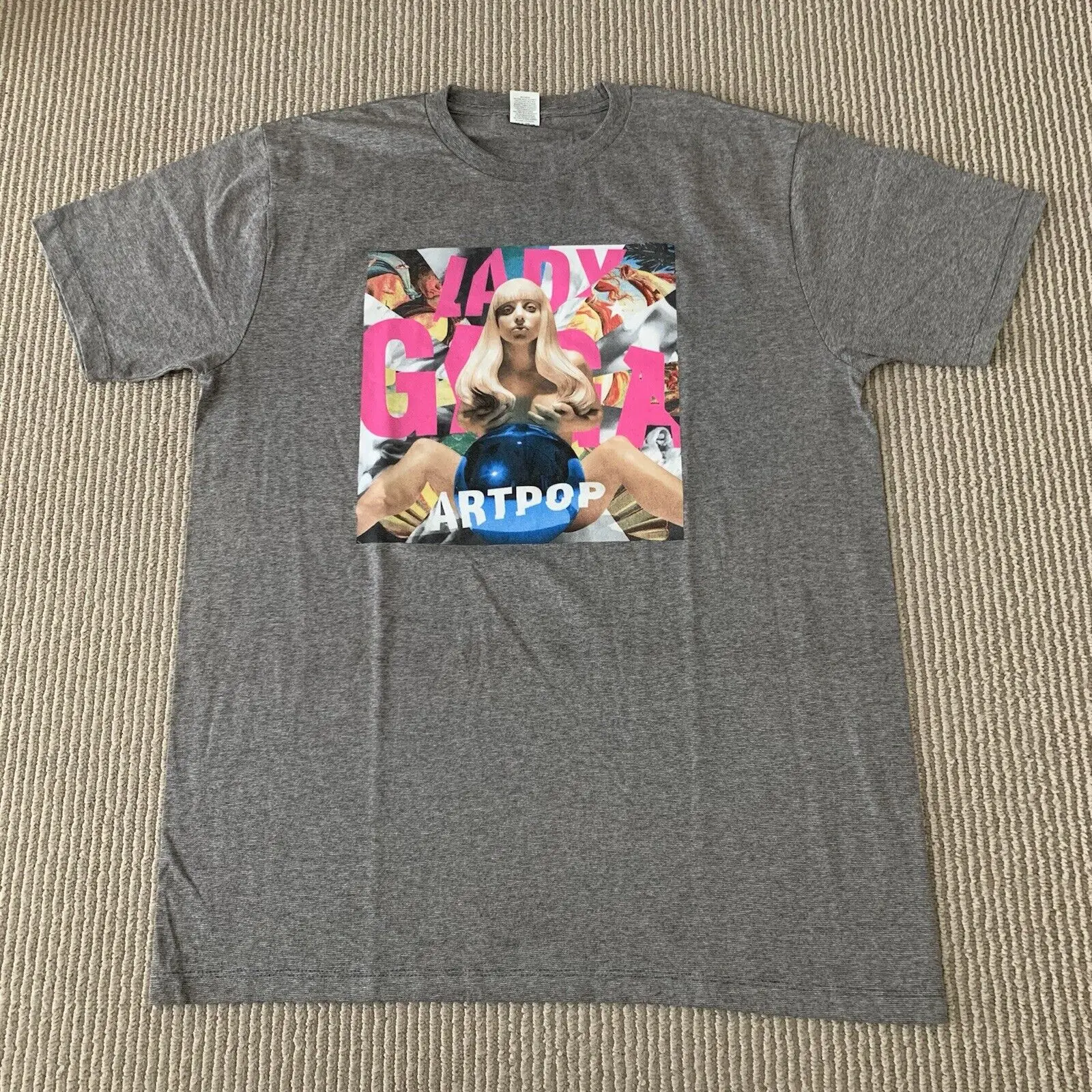 Lady Gaga The Artpop Ball Album Cover Art Double Sided Graphic Tour T Shirt L Maniche Lunghe