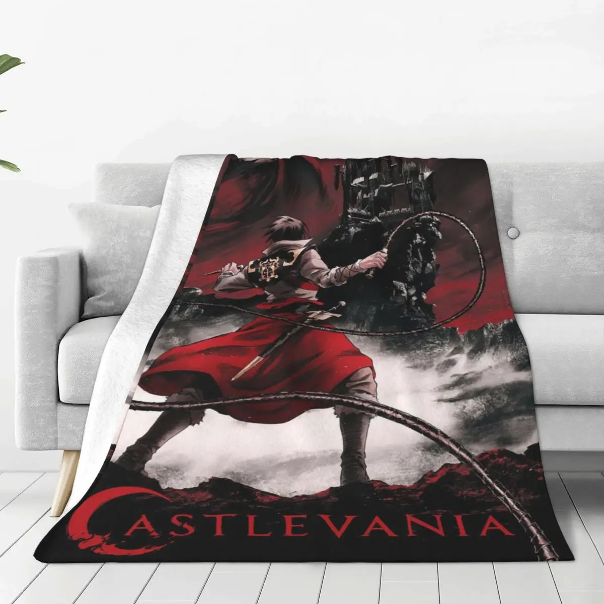 Castlevania Anime Game Knitted Blankets Plush Throw Blankets Bed Sofa Decoration Ultra-Soft Warm Bedspreads