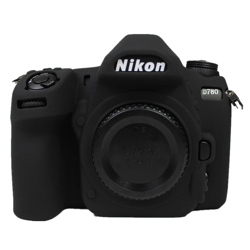 Per Nikon D780 Silicone Copertura Della Macchina Fotografica Di Alta Qualità Litchi Texture Cassa Del Silicone Di Superficie Per Nikon D780 Nero Della