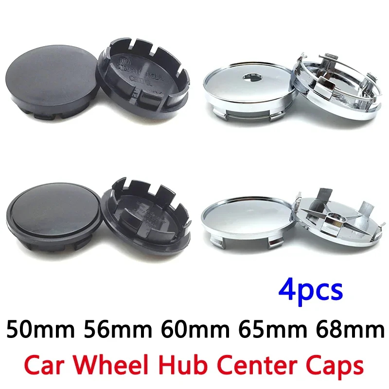 4Pcs 60Mm 68Mm No Logo Copertura Universale Per Cerchioni Per Auto Per Bmw Paste Wheel Center Hub Caps Sticker Badge Emblem Accessori Per Auto Esterni