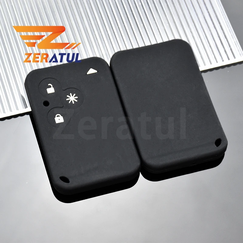 Per Renault Laguna Espace 3 Pulsanti Porta Carte Telecomando Chiave Auto Custodia In Silicone Shell Fob Holder Protector