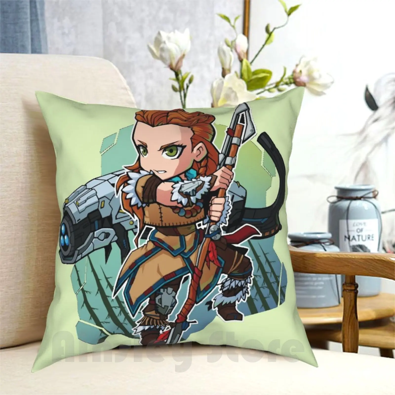 Cute Horizon Zero Dawn Aloy Chibi Federa Stampata Home Soft Federa Fai Da Te Horizon Zero Dawn Aloy Horizon Ps4