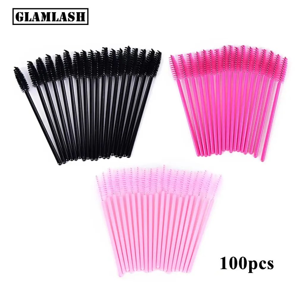 100 Pz Monouso Micro Ciglia Pettine Pennello Spooler Kit Trucco Pennelli Estensione Ciglia Mascara Applicatore Bacchetta Ciglia Pennello Sopracciglio