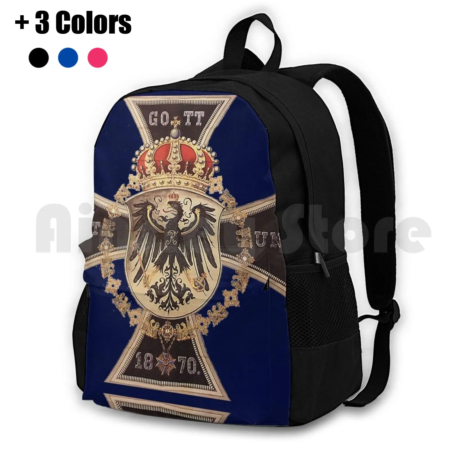 Tedesco 1870 Gott Mit Uns Iron Cross Outdoor Escursionismo Zaino Riding Arrampicata Borsa Sportiva Iron Cross Tedesche