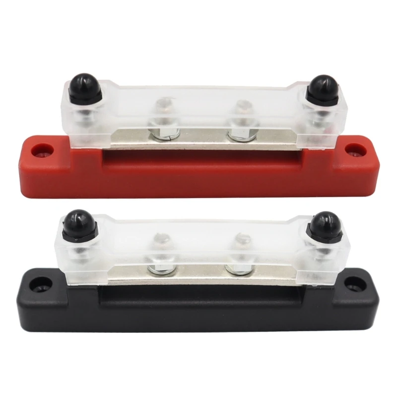 48V 150A 4 Vie Bus Bar Ground Distribution Block Panel M6 Terminali Studs Car Truck Boat Power Distribution Block