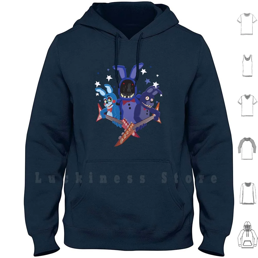 We Love Bonnie Felpa Con Cappuccio Manica Lunga Cinque Notti A Cinque Notti A 2 Fnaf Fnaf 2 Bonnie Toy Bonnie
