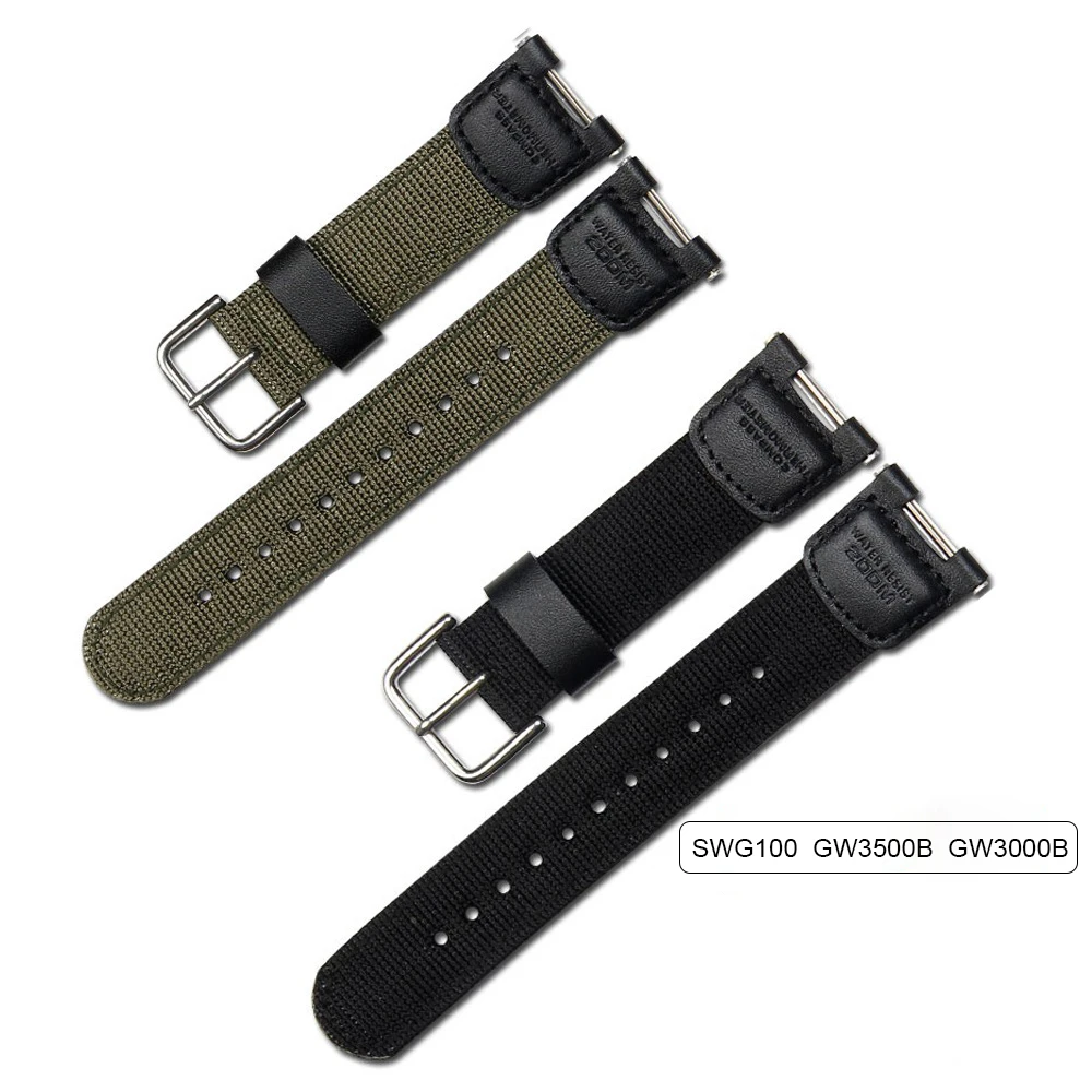 Cinturino In Nylon Per Cinturino Per Casio Sgw100 Sostituzione Cinturino Sgw-100-1V Sgw-100-1Vdf Sgw-100 Cinturino Sportivo Da Guida