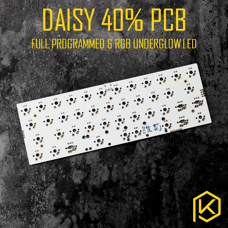 Daisy 40% Custom Tastiera Meccanica Kit Supporta Tkg-Tools Underglow Led Rgb Pcb 40% Programmato Mx Alpi Matias Doppia Barra Spaziatrice