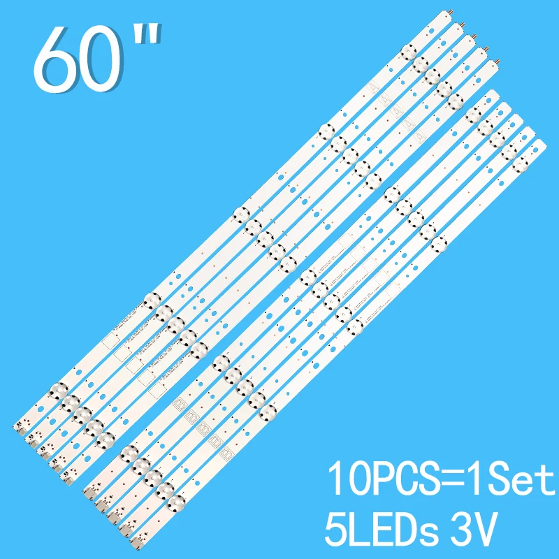 10 Pz A5 + B5Leds 3V Per 55 "Tv Vizi O D60-F3 Lftrxbku Lg In Notek Fbc-60Inch-D-Series Ab Tipo Rev2.0 3Pcm00746A