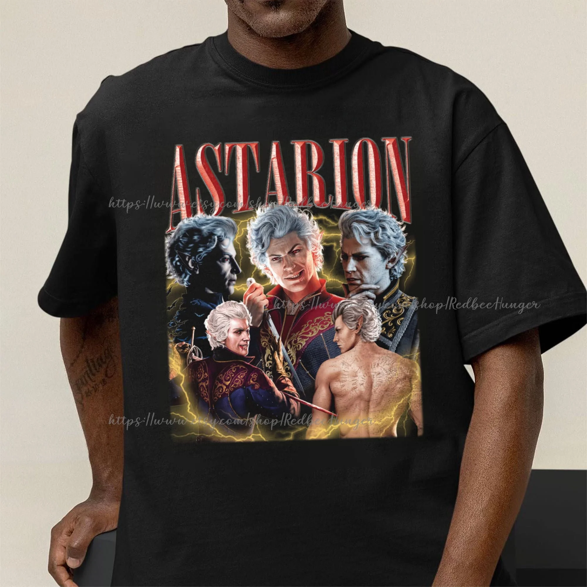 Maglietta Starion Bulders High Elf Merch Anni '90 Retro Vintage Style Baldur Gate 3 Sweat