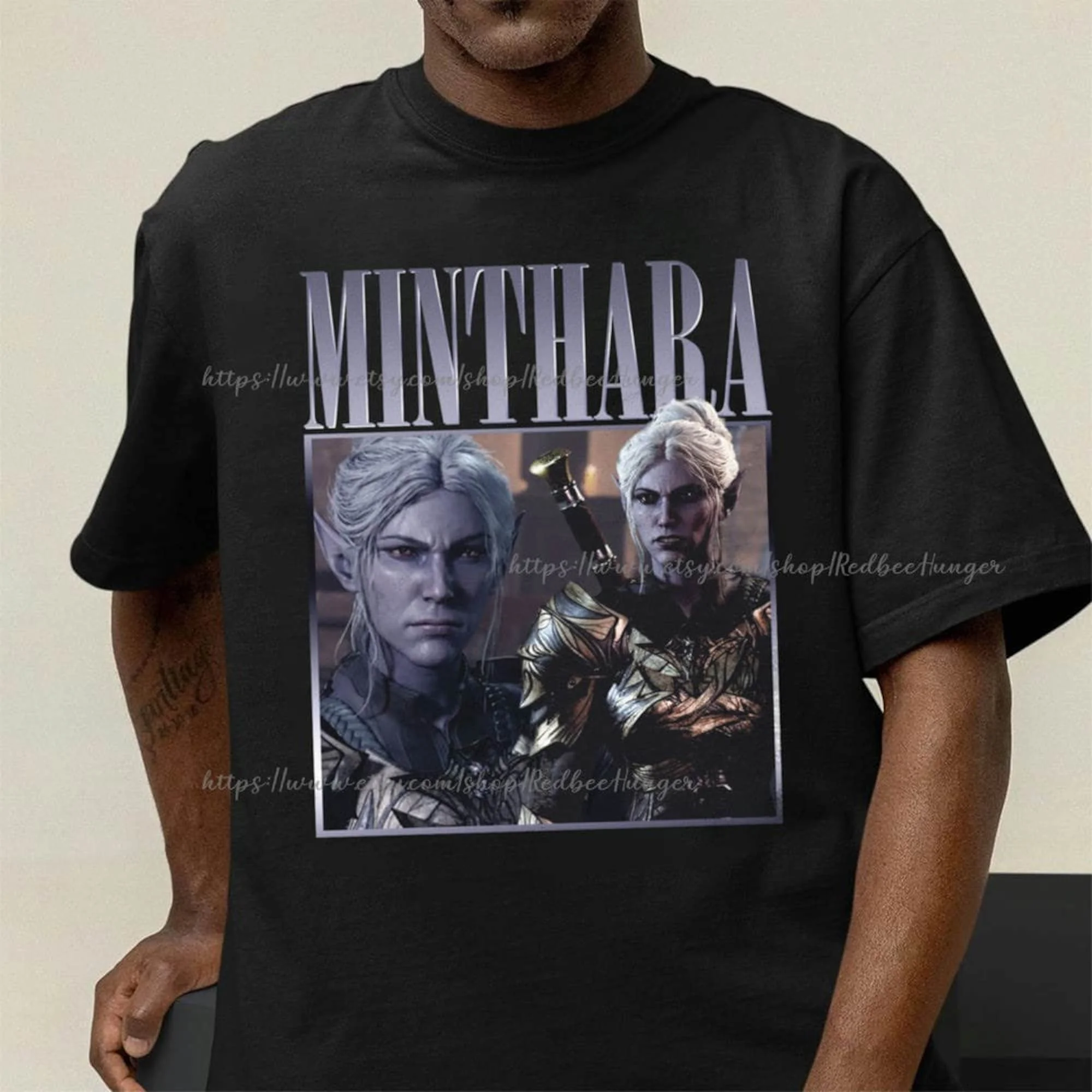 Minthara Baldurs Gate 3 T Shirt Videogiochi In Stile Vintage Per Gamer Fan S