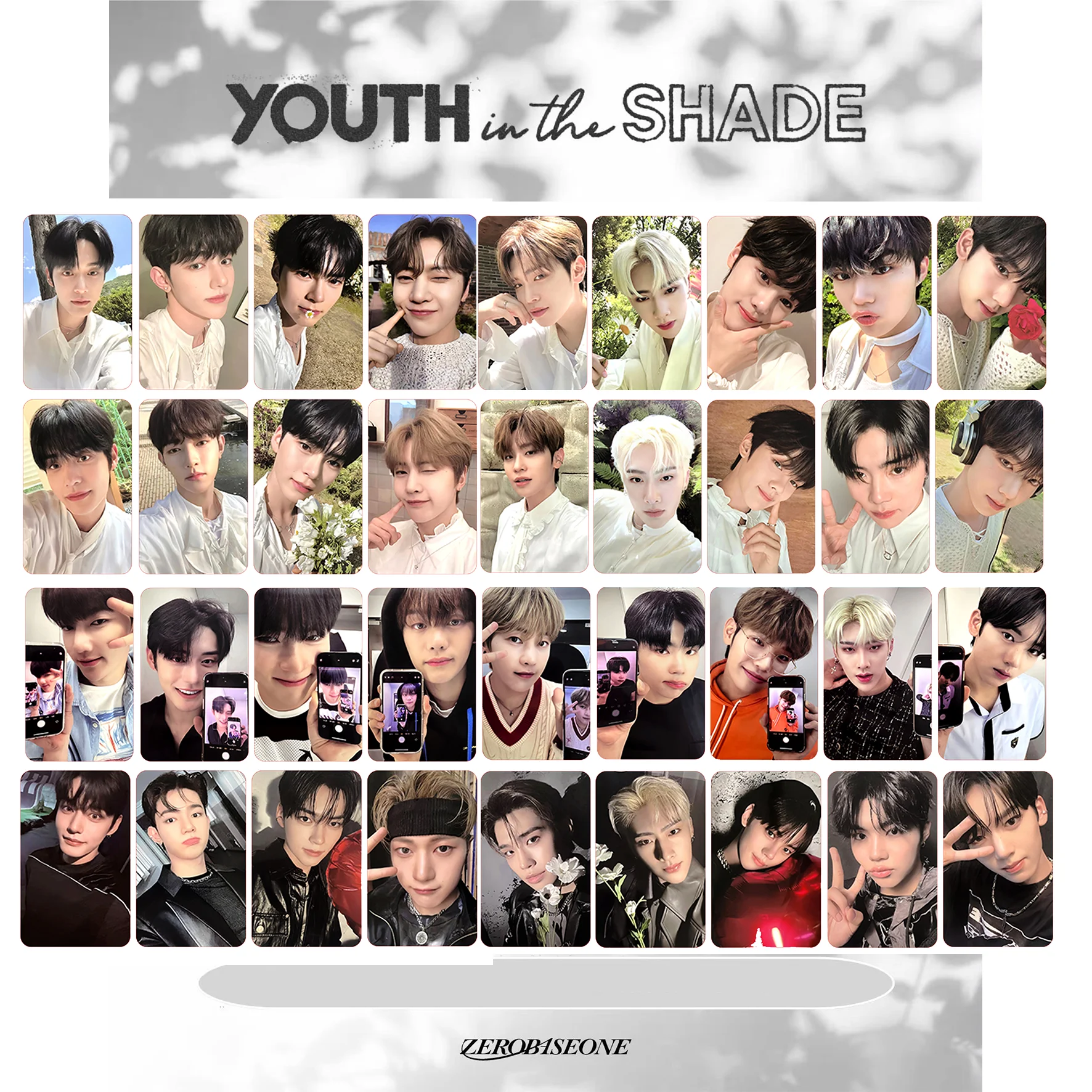 Kpop Zb1 Album Youth In The Shade Photobcards Zerobaseone K4 Pre-Vendita Gift Lomo Cards Rick Zhanghao Hanbin Fans Collezioni