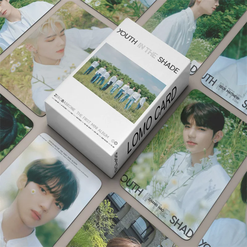 55 Pz/Set Zb1 Small Card Zerobaseone Boy Debuttion Album Lomo Card Youth In The Shade Card Print Photo Card Zhang Hao Gift Kpop