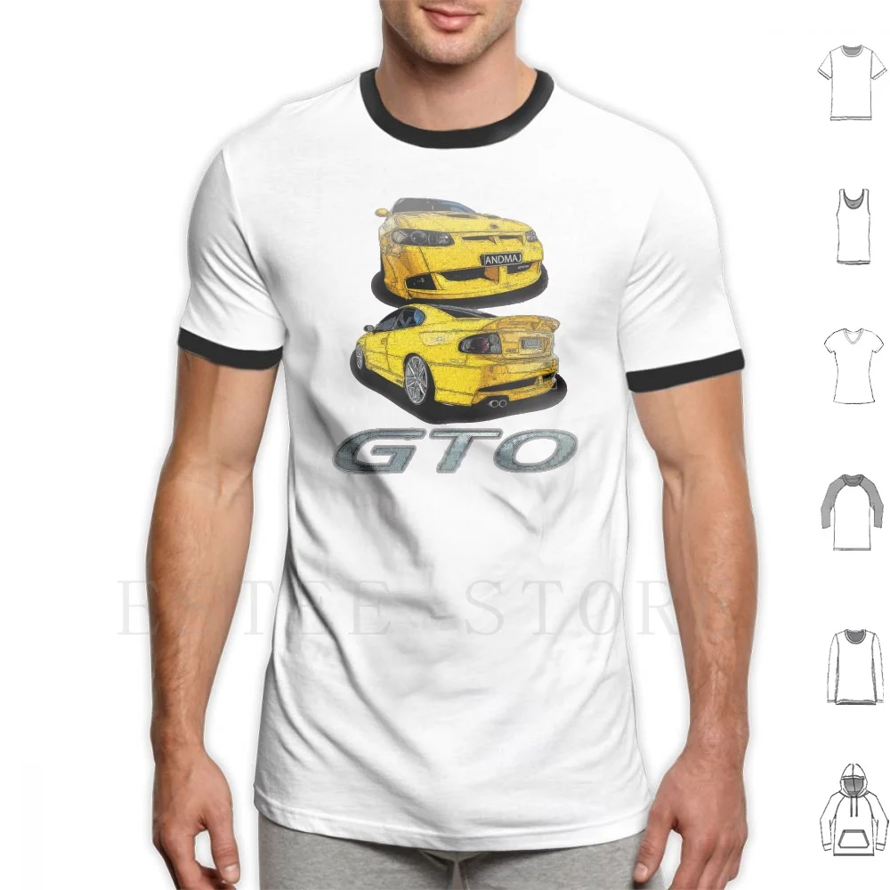 Maglietta Gialla Hsv Gto Fai Da Te Di Grandi Dimensioni 100% Cotone Giallo Hsv Gto Holden Car Coupe Australia Vl Vk Vs Vt Vx Vy Vz Ve Vf Andmaj
