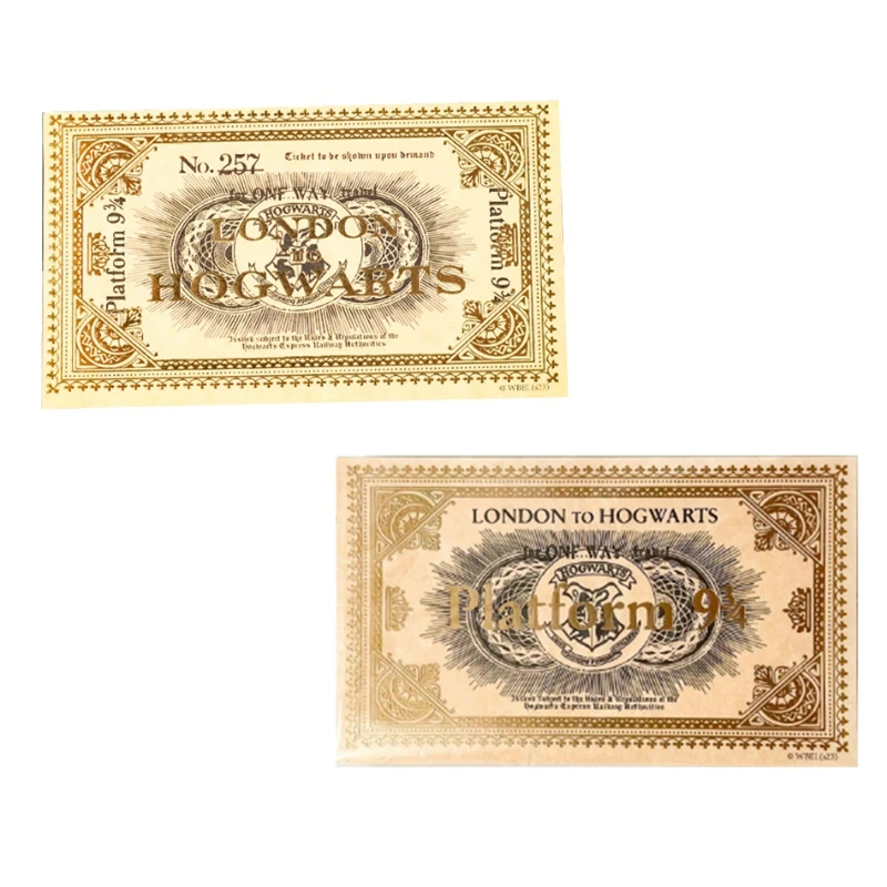 New Harry Movie Merchandise Tickets London Hogwartss No.257 Platform 9 3/4 Magic Hot Stamping Tickets Puntelli Cosplay
