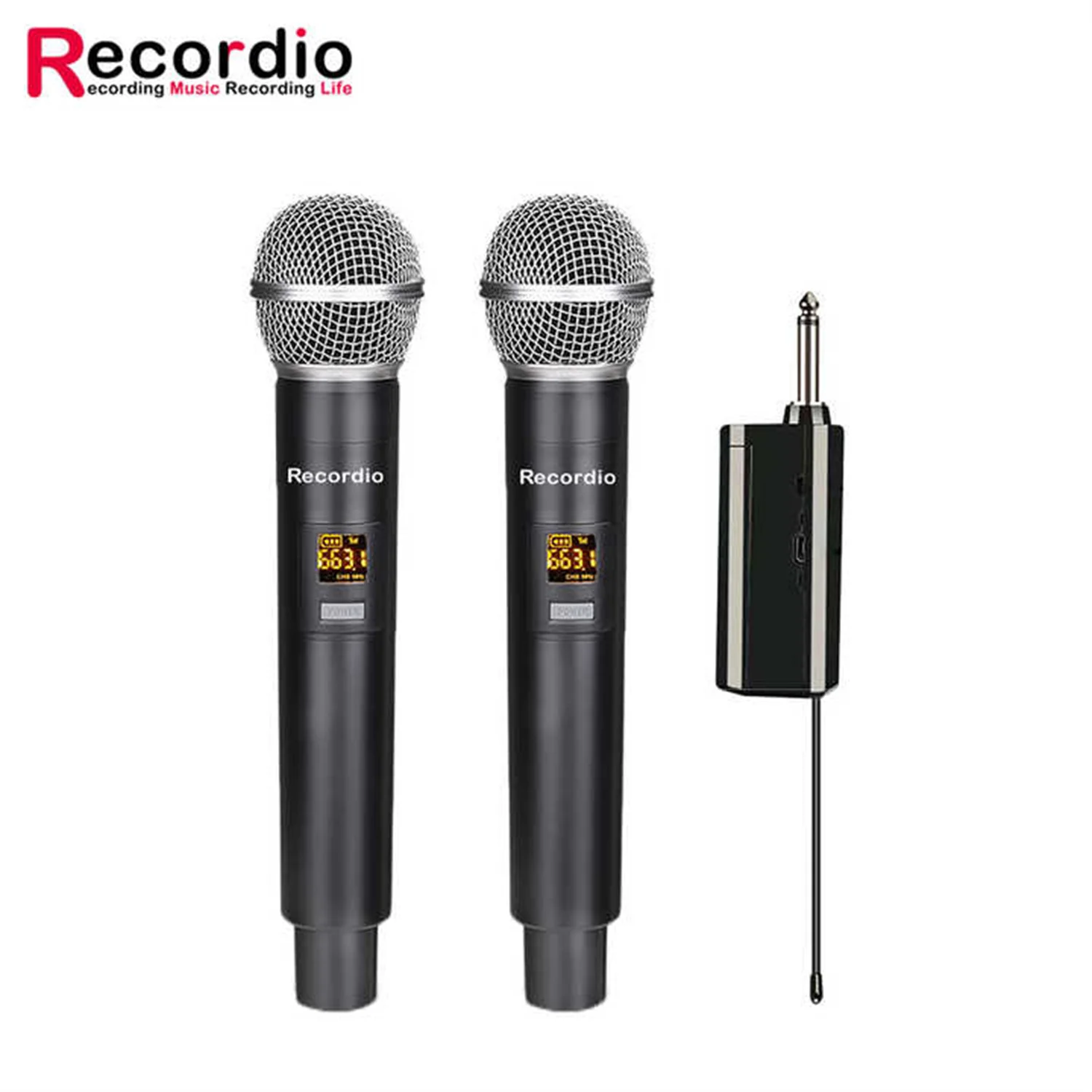 Gaw-58D Professional 2 Canali Canto Universale Uhf Dinamico Vocale Karaoke Canto Microfoni Wireless