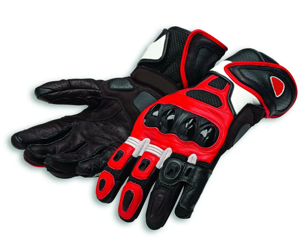 Moto Gp Leather Speed Evo C1 Guanti Da Moto Guanti Da Corsa Guida Per Ducati Moto Guanti Neri/Rossi Impermeabile Motocross