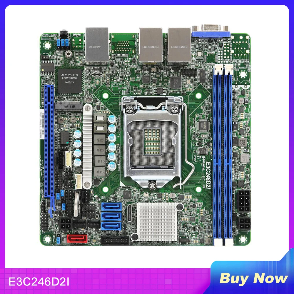 Per Scheda Madre Server Asrock Lga1151 Ddr4 E3C246D2I