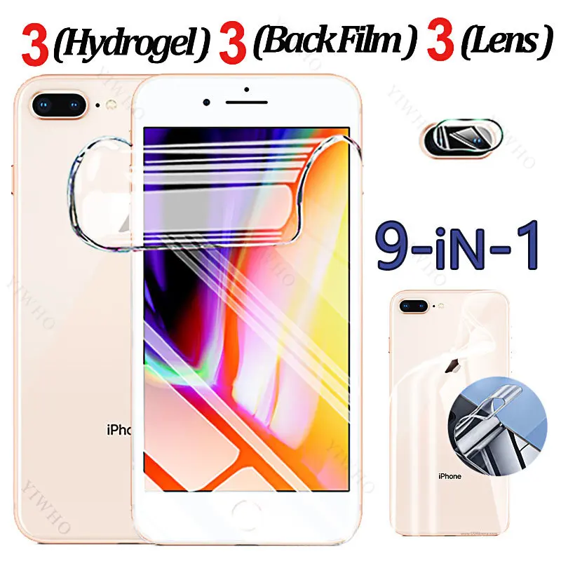 Pellicola Idrogel Anteriore Posteriore Con Colla Completa Per Iphone 8 7 6 6S Plus Se 2020 2023 Custodia Protettiva Per Schermo Per Iphone 8Plus 7Plus
