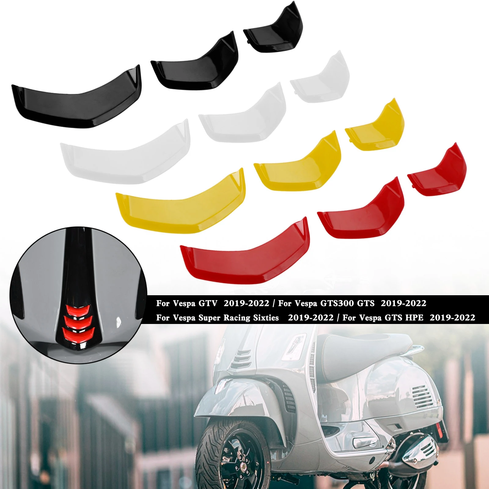Artudatech Copertura In Corno Anteriore Decorazione Trim Per Vespa Sprint 300 Gts 300 Hpe Gtv