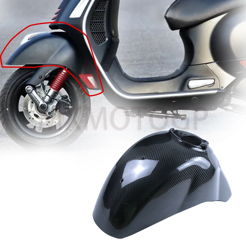 Per Vespa Gts 300 Hpe Gts300 Hpe 100% Carbonio Fbier Parafango Anteriore Accessori Moto