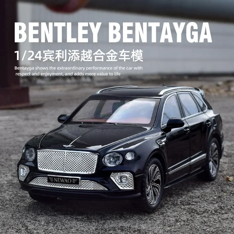 1:24 Bentley Bentayga High Simulation Diecast Metal Alloy Model Car Pull Back Sound Light Car Collezione Regalo Per Bambini