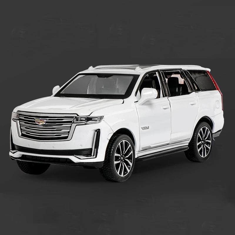 1:32 Cadillac Escalade Off-Road Vehicle Simulation Diecast Metal Alloy Model Car Sound Light Pull Back Collection Toy Gifts