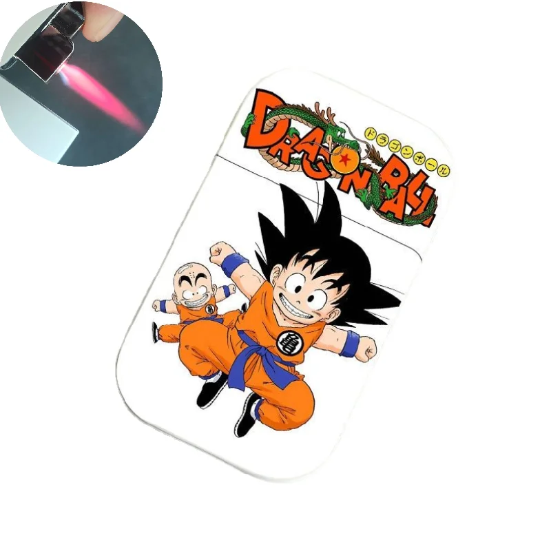 Tide Brand Dragon Ball Wind Red Flame Gas Antivento Super Saiyan Lighter Doraemon Cute Creative Accendisigari Regalo Di Compleanno