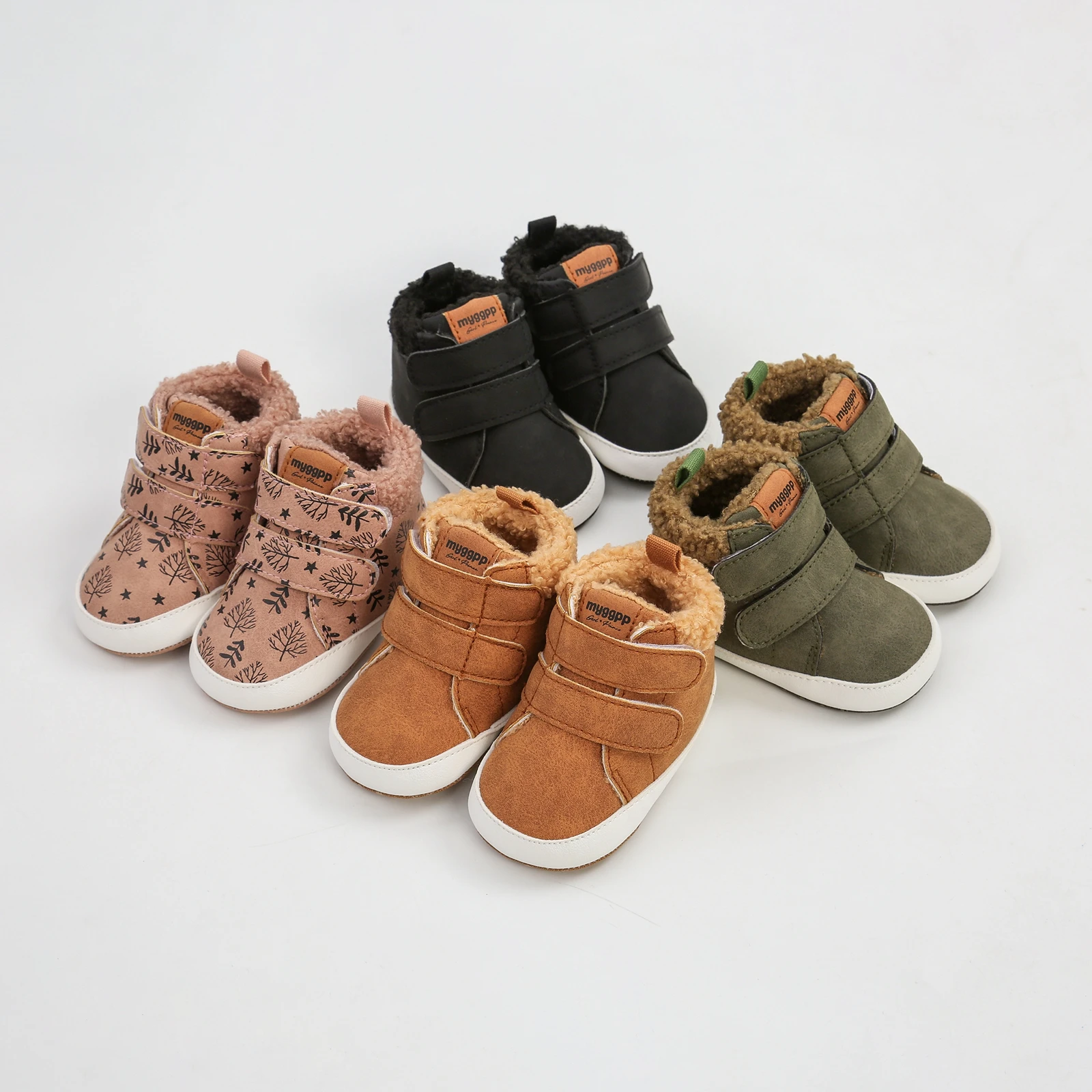 2022-09-15 Lioraitiin Baby Boy Girl Fashion Thickened Boots Non-Slip Soft Sole First Walker Winter Warm Snow Boots Crib Shoes