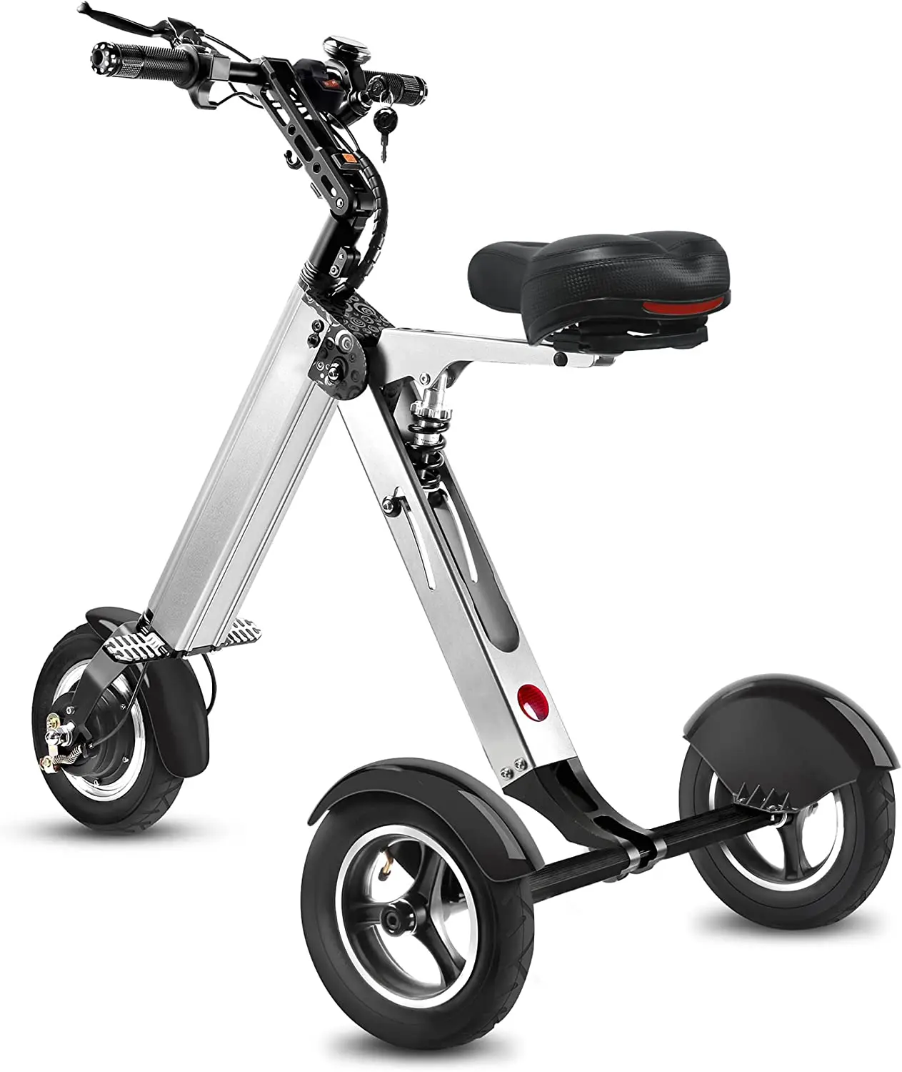 Mini Triciclo Per Scooter Elettrico Topmate Es32 Per Adulti, Scooter Elettrico Pieghevole Per Mobilità Con Pneumatici Da 10 Pollici